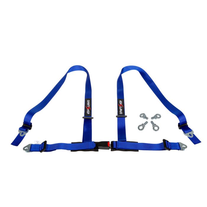Arnés de 4 puntos DriftShop de 2" color azul Miami, homologado para carretera ECE