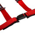 Arnés de 4 puntos DriftShop de 2" rojo, homologado para carretera ECE