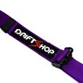Arnés de 6 puntos DriftShop, color morado, homologado por la FIA, número de serie 8853.