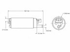Bomba de combustible SPD de 340 L/h, color negro, para E85. (Offset-inlet)