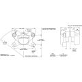 Pinza de freno Wilwood 120-3842 Dynalite Single IIIA de montaje universal con orejetas, 2 pistones
