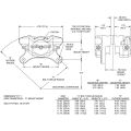 Pinza de freno Wilwood 120-9687 Dynapro de montaje universal con una sola orejeta, 2 pistones, color rojo.