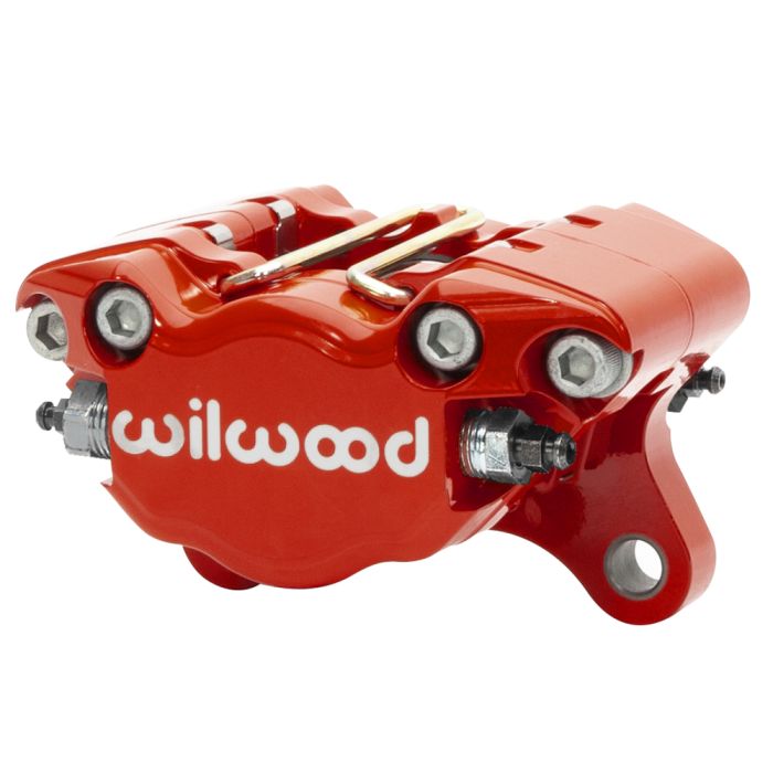 Pinza de freno Wilwood 120-9690 Dynapro de montaje universal simple con 2 pistones, color rojo.
