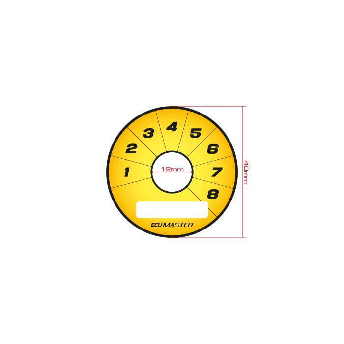 Interruptor giratorio Ecumaster de 8 posiciones para indicadores, color amarillo Y01