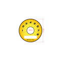 Interruptor giratorio Ecumaster de 8 posiciones para indicadores, color amarillo Y01