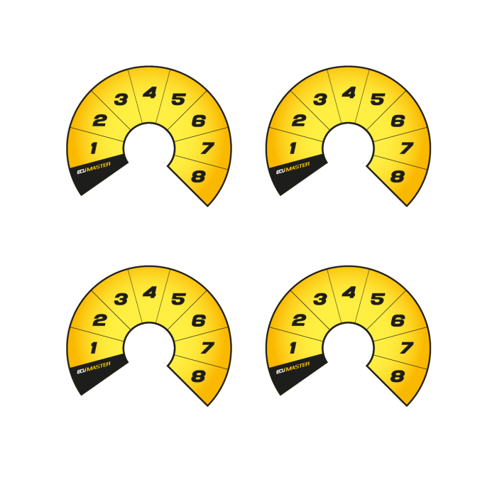 Interruptor giratorio Ecumaster de 8 posiciones para indicadores, color amarillo Y02