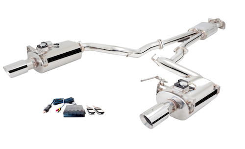 Sistema de escape XForce con silenciador Varex para Ford MUSTANG 2015-2017 CONVERTIBLE GT 5.0L V8 de acero inoxidable