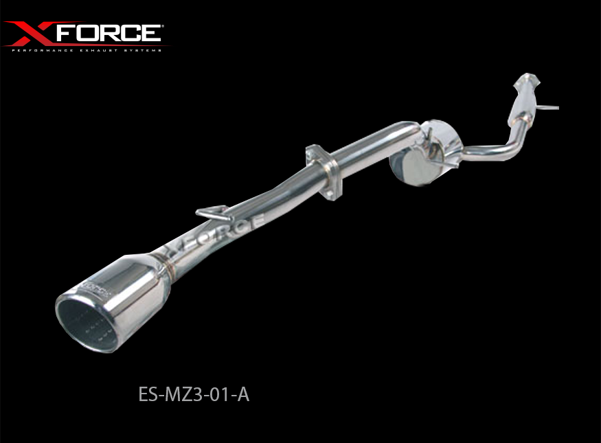Sistema de escape XForce para Mazda 3 2004-2009 SP23 Sedan de acero inoxidable