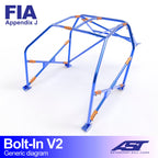 Arco de seguridad Fiat 124 Sedán 4 puertas Bolt In V2