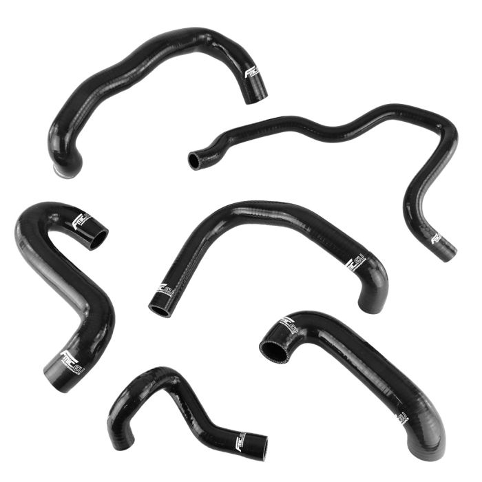 FMIC.EU Silicone Radiator Coolant Hose Kit for BMW 85-87 320i 323i 325i M20B20 M20B23 M20B25 - Black