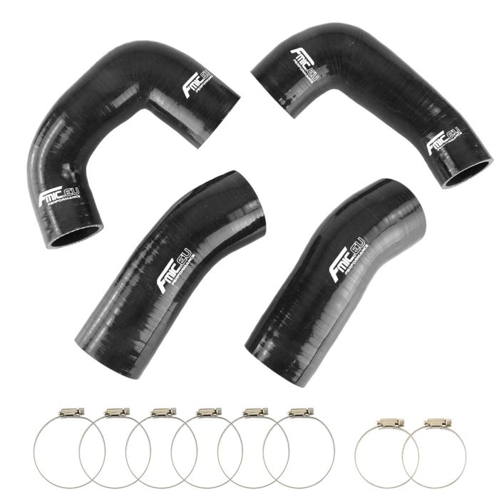 FMIC.EU Silicone Intercooler Hose Kit for Porsche 911 997 Turbo 3.6L - Black