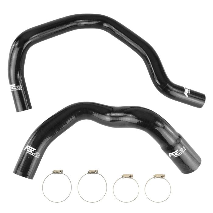 FMIC.EU Silicone Radiator Coolant Hose Kit for Jeep Cherokee XJ 4.0L L6 1984-2005 - Black