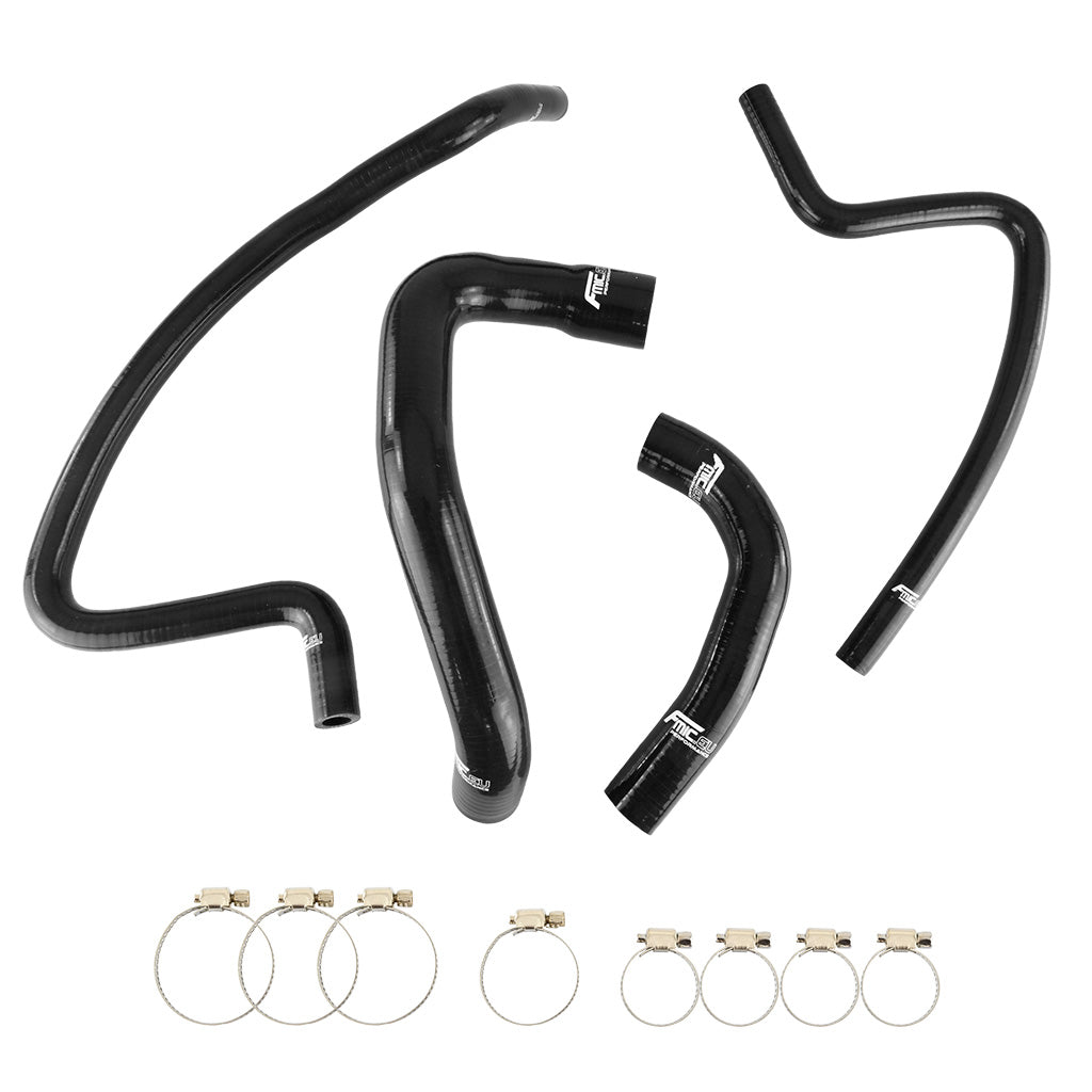 Kit de manguitos de silicona para radiador FMIC.EU para Jeep Wrangler TJ 4.0L L4 1997-2001 - Negro