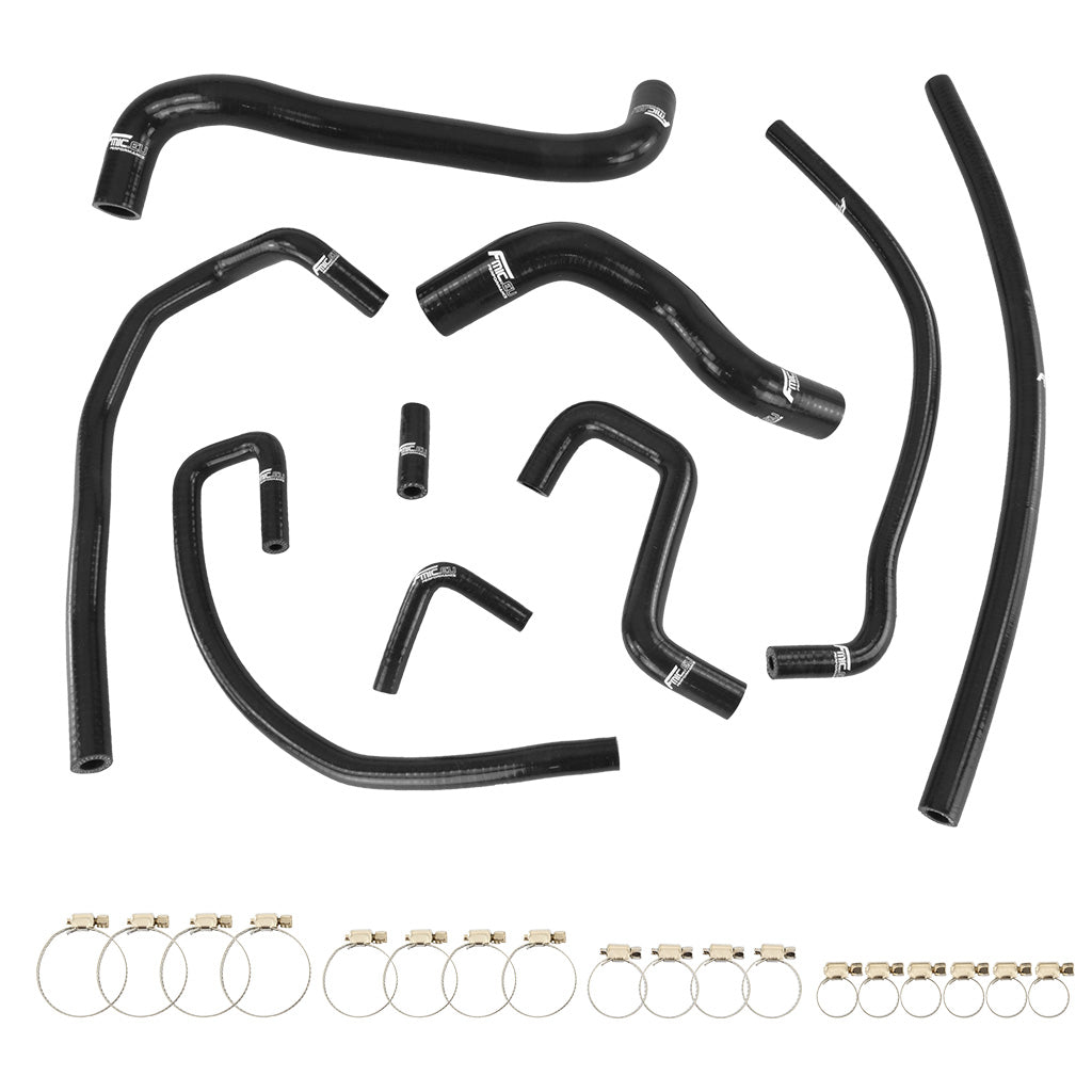 Kit de manguitos de refrigerante de silicona para radiador FMIC.EU para Chevrolet Chevy Corvette 5.7L LT1 1991-1996 - Negro