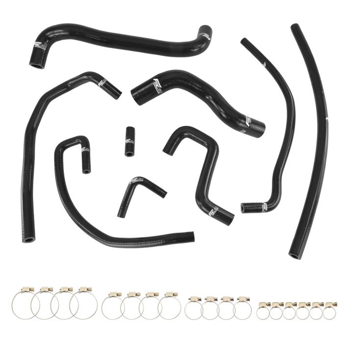 FMIC.EU Radiator Coolant Silicone Hose Kit for Chevrolet Chevy Corvette 5.7L LT1 1991-1996 - Black