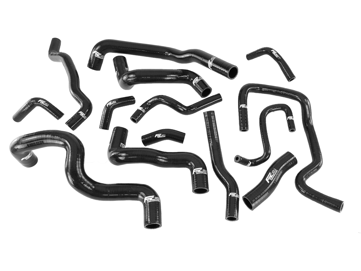 Kit de manguitos de silicona para refrigerante del radiador FMIC.EU para Mini Cooper S R56 R57 1.6L Turbo N14 2008-2012 - Negro
