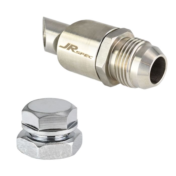 Conector de ventilación del cárter de acero inoxidable JRspec para sistema de escape