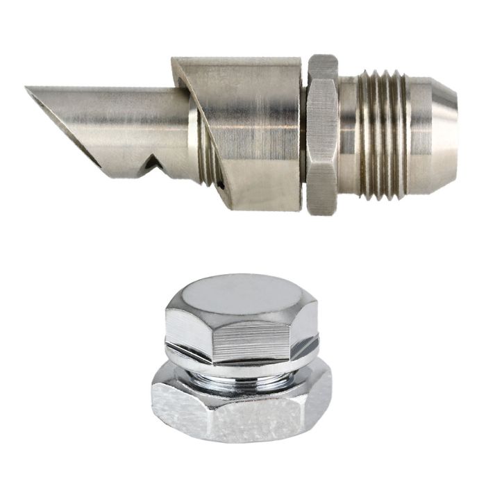 Conector de ventilación del cárter de acero inoxidable JRspec para sistema de escape