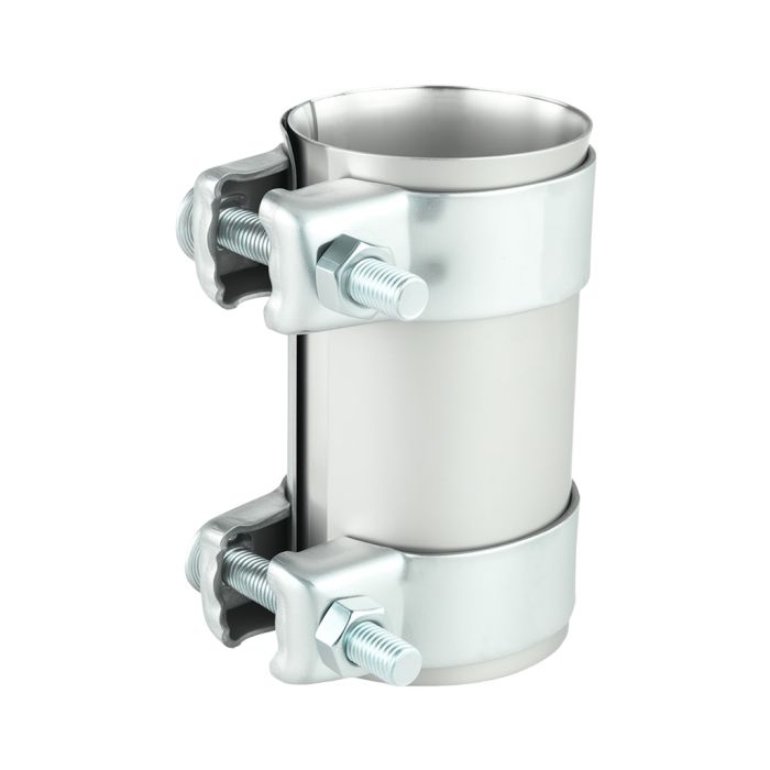 FMIC.EU 63mm 2.5" SS304 Stainless Steel Exhaust Pipe Connector with Clamp