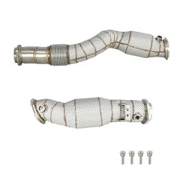 Downpipe FMIC.Pro for BMW M2 M3 M4 G87 G20 G80 S58 B30 2020+ CAT with heat shield