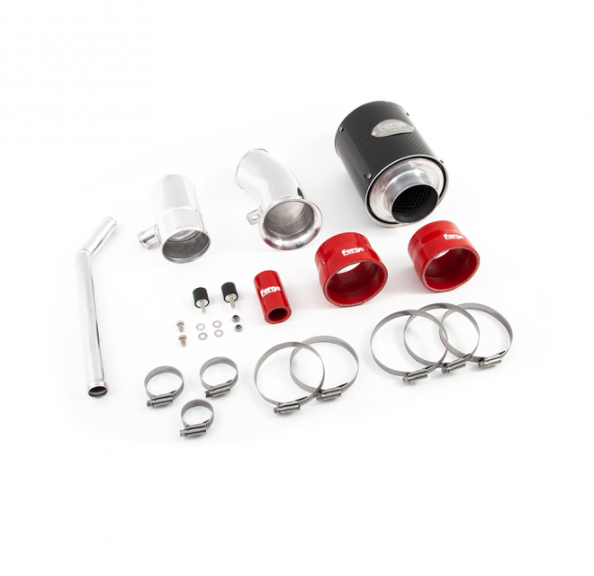Kit de admisión directa con filtro plisado Forge Motorsport FMINDF500-P.R para Fiat 500 Abarth rojo