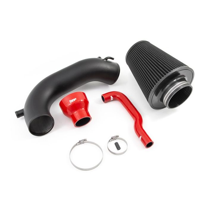 Kit de admisión Forge Motorsport FMINDK28-C.R para Hyundai i30N Veloster N con filtro plisado rojo