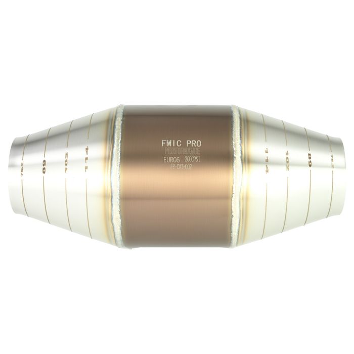 FMIC.Pro Euro 4 500 CPSI sport catalytic converter for 3.0-6.0L engines 70-114mm inlet/outlet Pt/Pd/Rh 5:5:1