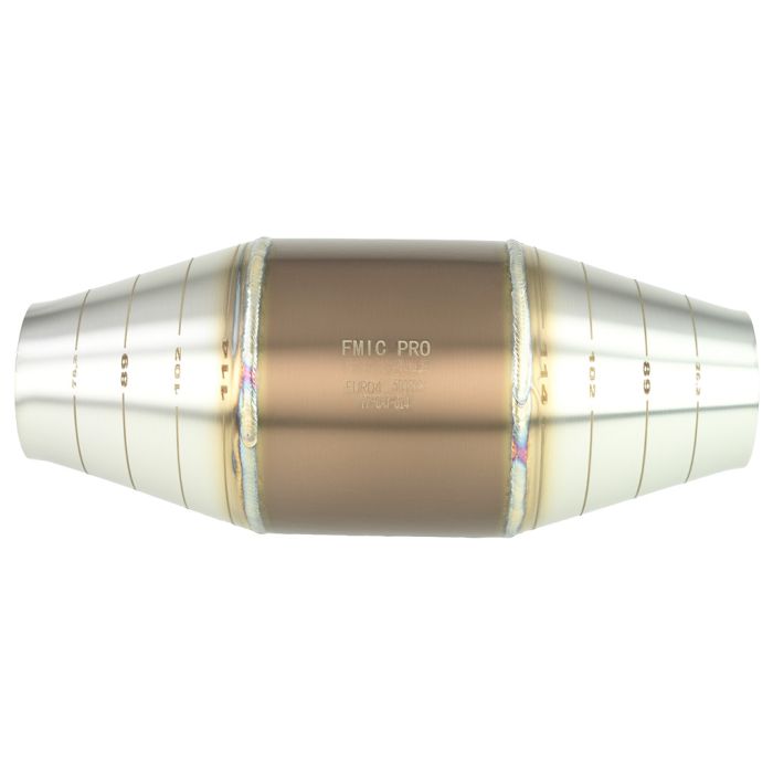 FMIC.Pro Euro 5 500 CPSI sport catalytic converter for 2.5-5.0L engines 63-114mm inlet/outlet Pt/Pd/Rh 5:5:1