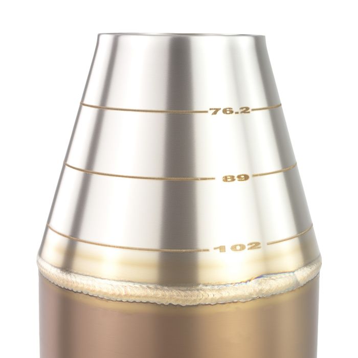 FMIC.Pro Euro 6 200 CPSI Sport Catalytic Converter for 0.7-2.5 L Engines, 63-102 mm Inlet/Outlet Pt/Pd/Rh 5:5:1