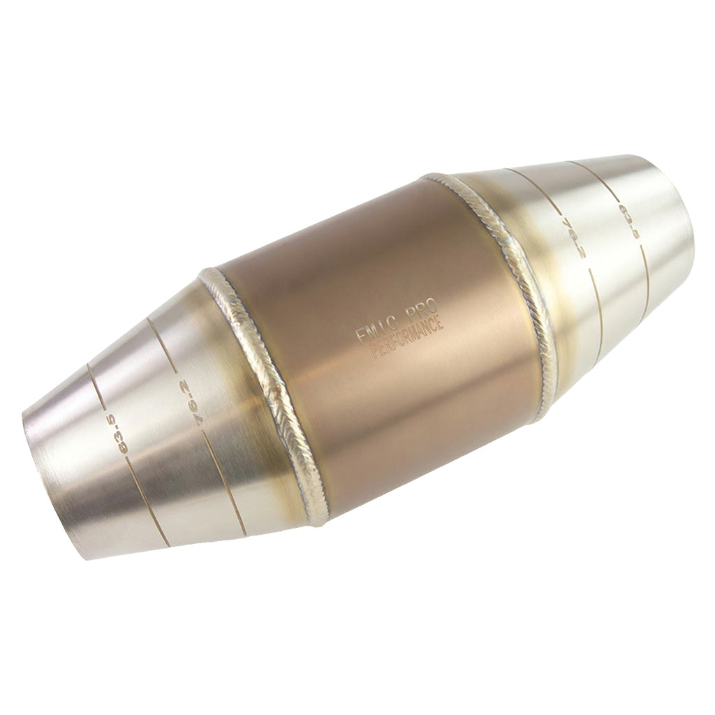 Catalizador deportivo FMIC.Pro Euro 4 500 CPSI para motores de 0,6-1,6L entrada/salida 51-76 mm Pt/Pd/Rh 5:5:1