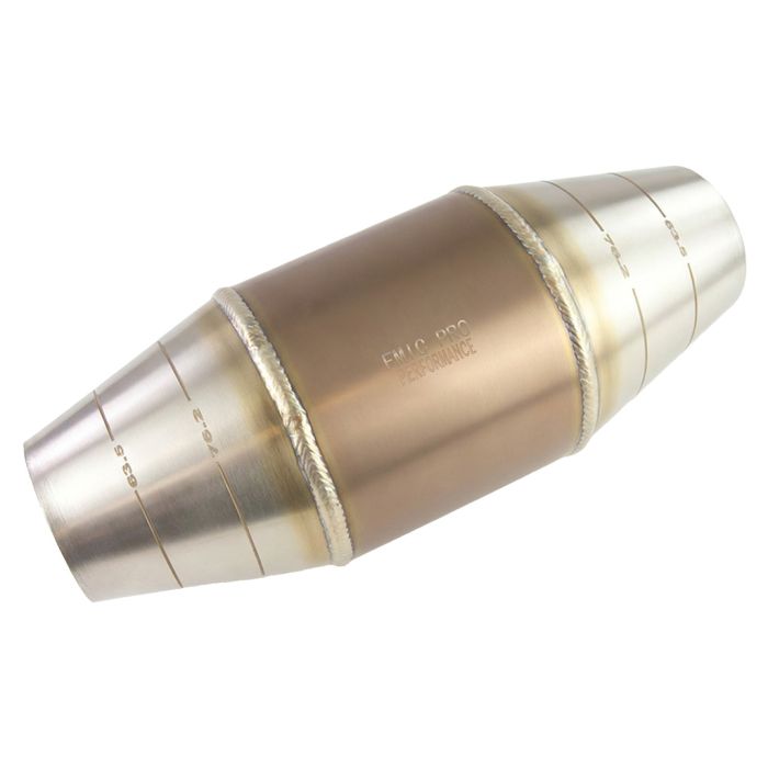 FMIC.Pro Euro 3 100 CPSI sport catalytic converter for 0.6-1.6L engines, 51-76mm inlet/outlet, Pt/Pd/Rh 5:5:1