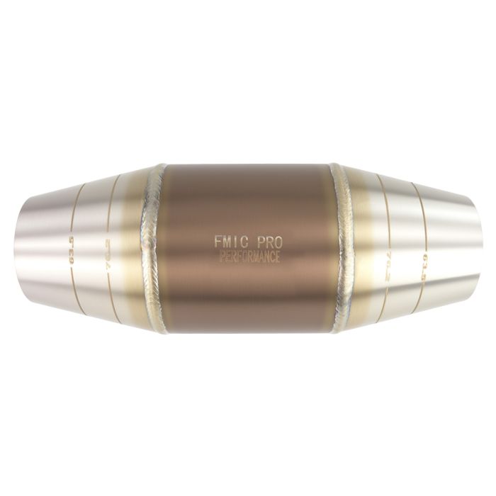 FMIC.Pro Euro 2 100 CPSI Sport Catalytic Converter for 0.6-1.4L Engines 51-76mm Inlet/Outlet Pt/Pd/Rh 5:5:1