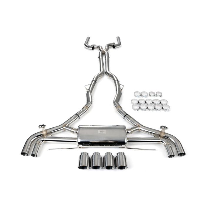FMIC.Pro valved cat-back exhaust system for BMW X5M X6M F95 F96 4.4T S63 2019-2023