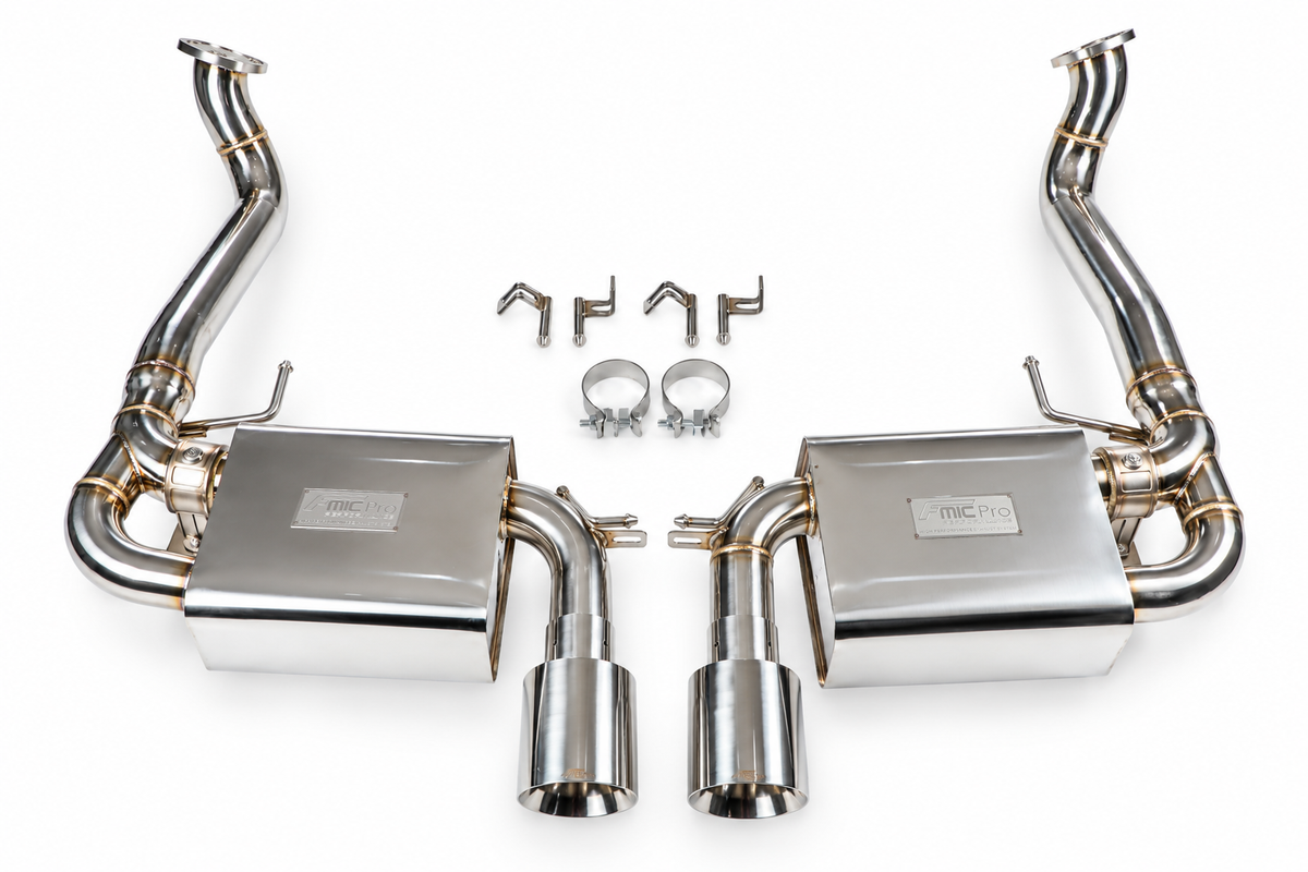 Sistema de escape con válvulas cat-back FMIC.Pro para Porsche 718 Cayman Boxster 982 2.0L 2.5L 2016-2022