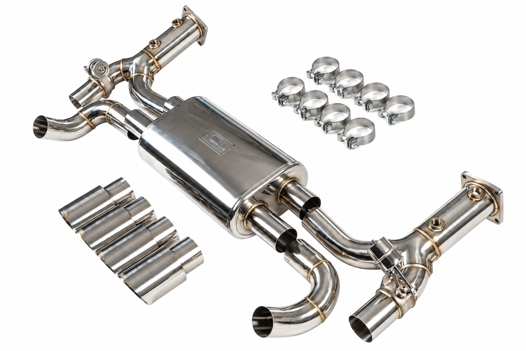 Sistema de escape con válvulas FMIC.Pro para Porsche 911 Turbo 991.2 3,8L 2016-2020