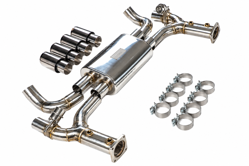 Sistema de escape con válvulas FMIC.Pro para Porsche 911 Turbo 991.2 3,8L 2016-2020