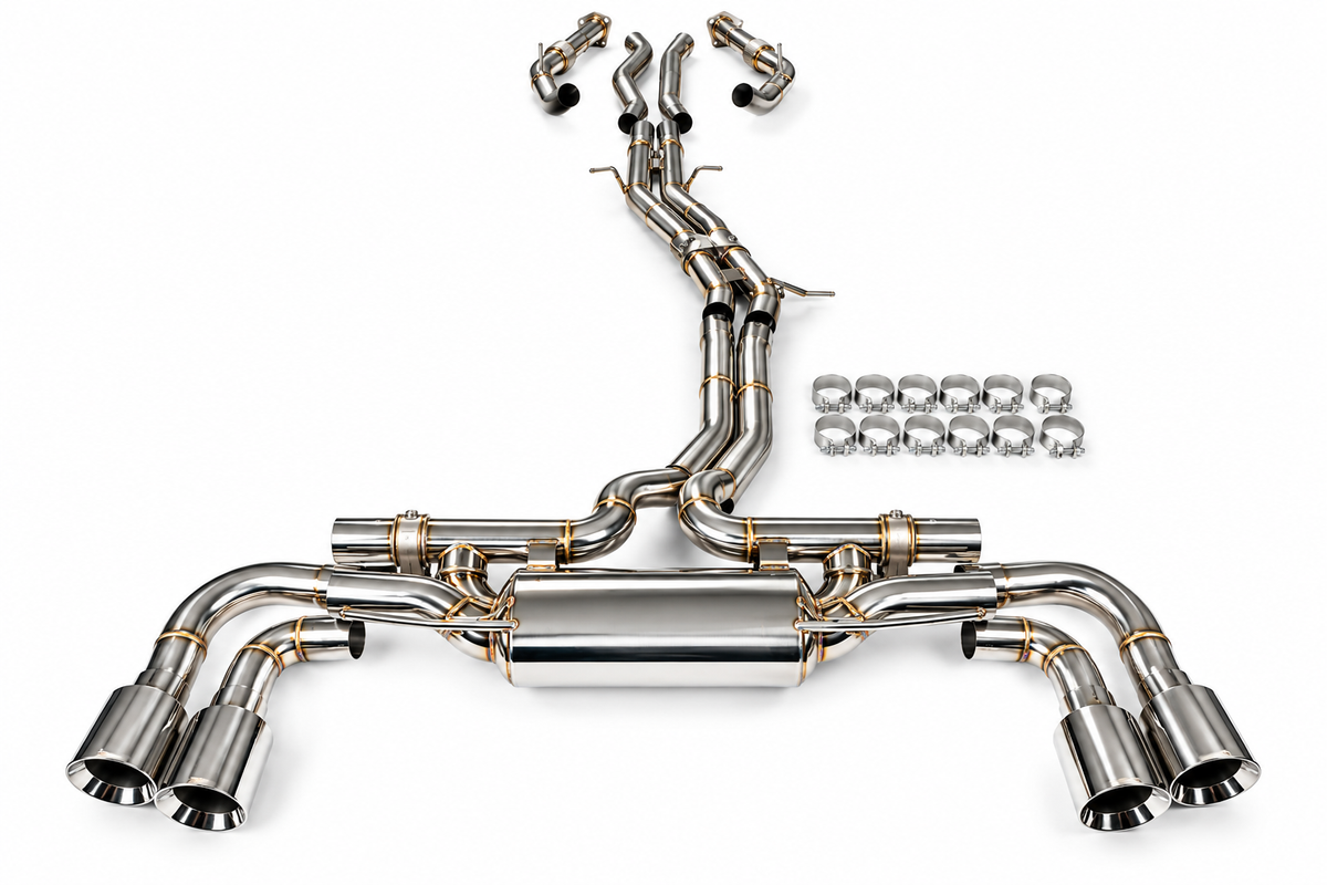 Sistema de escape con válvulas cat-back Dual Flow FMIC.Pro para Porsche Cayenne 9YA Coupe 9YB 3.0L 2018-2022