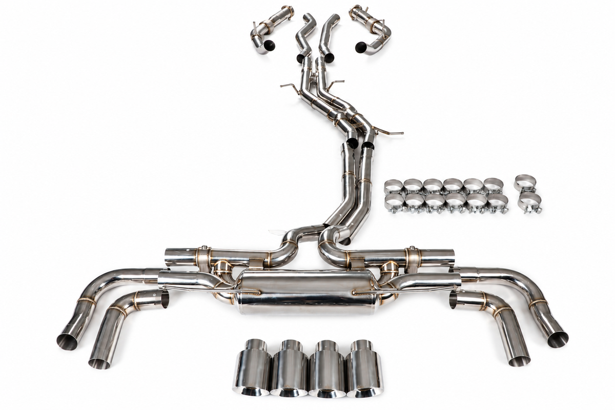 Sistema de escape con válvulas cat-back Dual Flow FMIC.Pro para Porsche Cayenne 9YA Coupe 9YB 3.0L 2018-2022