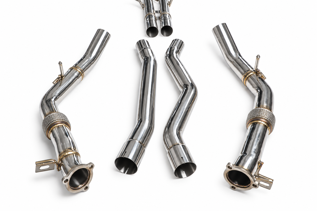 Sistema de escape con válvulas cat-back Dual Flow FMIC.Pro para Porsche Cayenne 9YA Coupe 9YB 3.0L 2018-2022