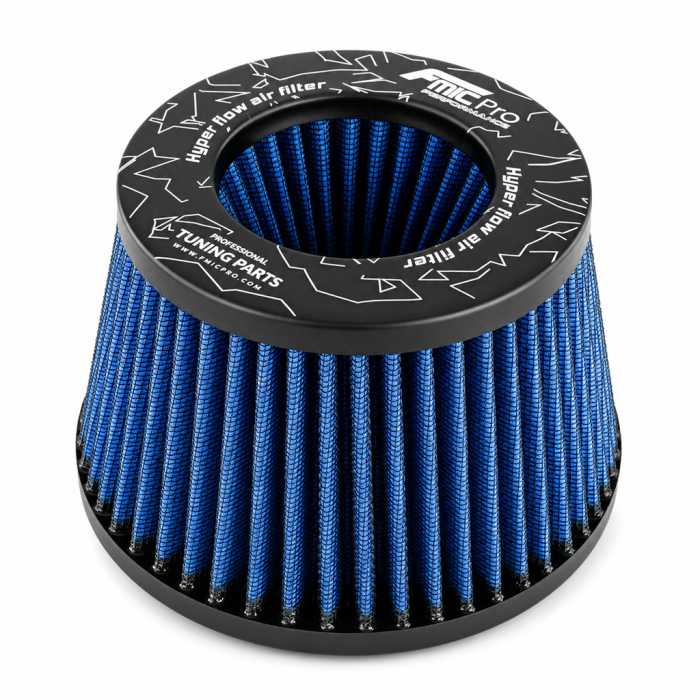 FMIC.Pro Conical Air Filter, length 100 mm, diameter 76 mm, blue.