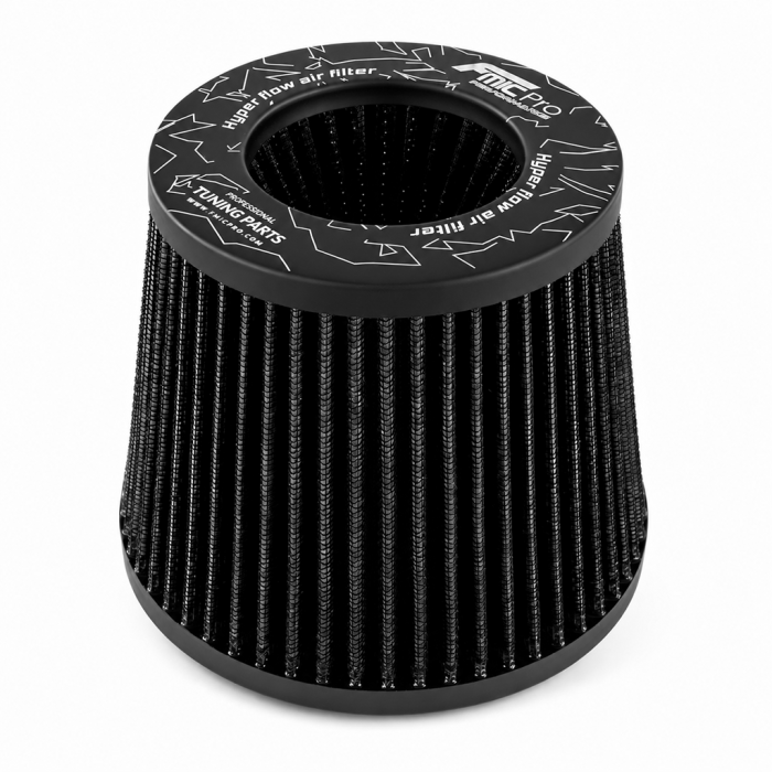 FMIC.Pro Conical Air Filter, 125 mm length, 102 mm diameter, black.