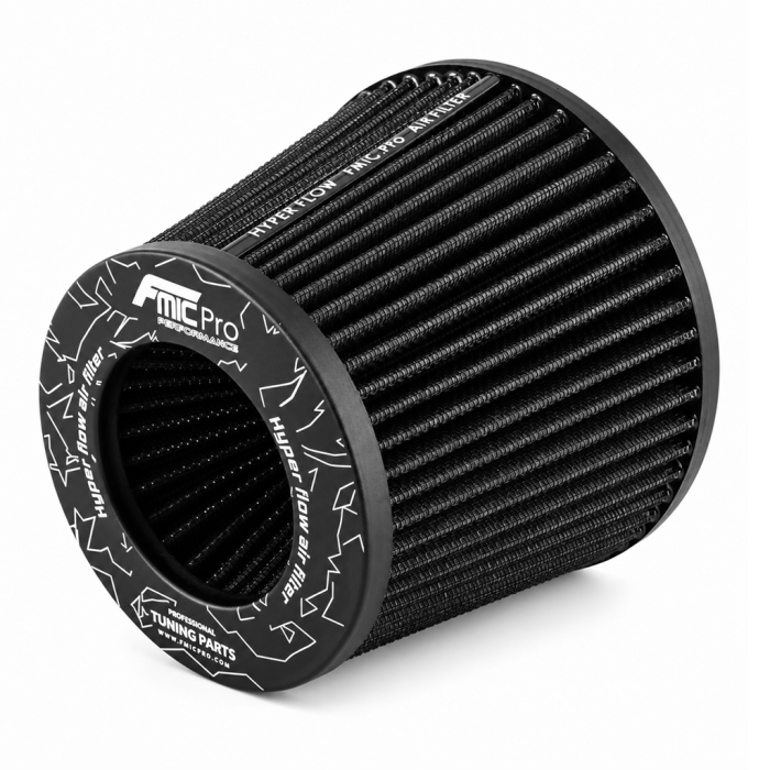 FMIC.Pro Conical Air Filter, 125 mm length, 102 mm diameter, black.