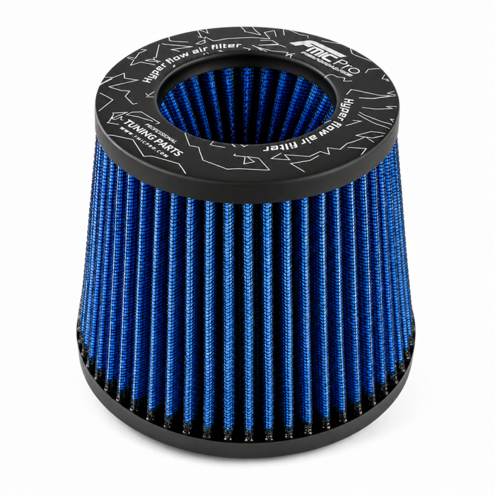 FMIC.Pro Conical Air Filter, 125mm length, 102mm diameter, blue.