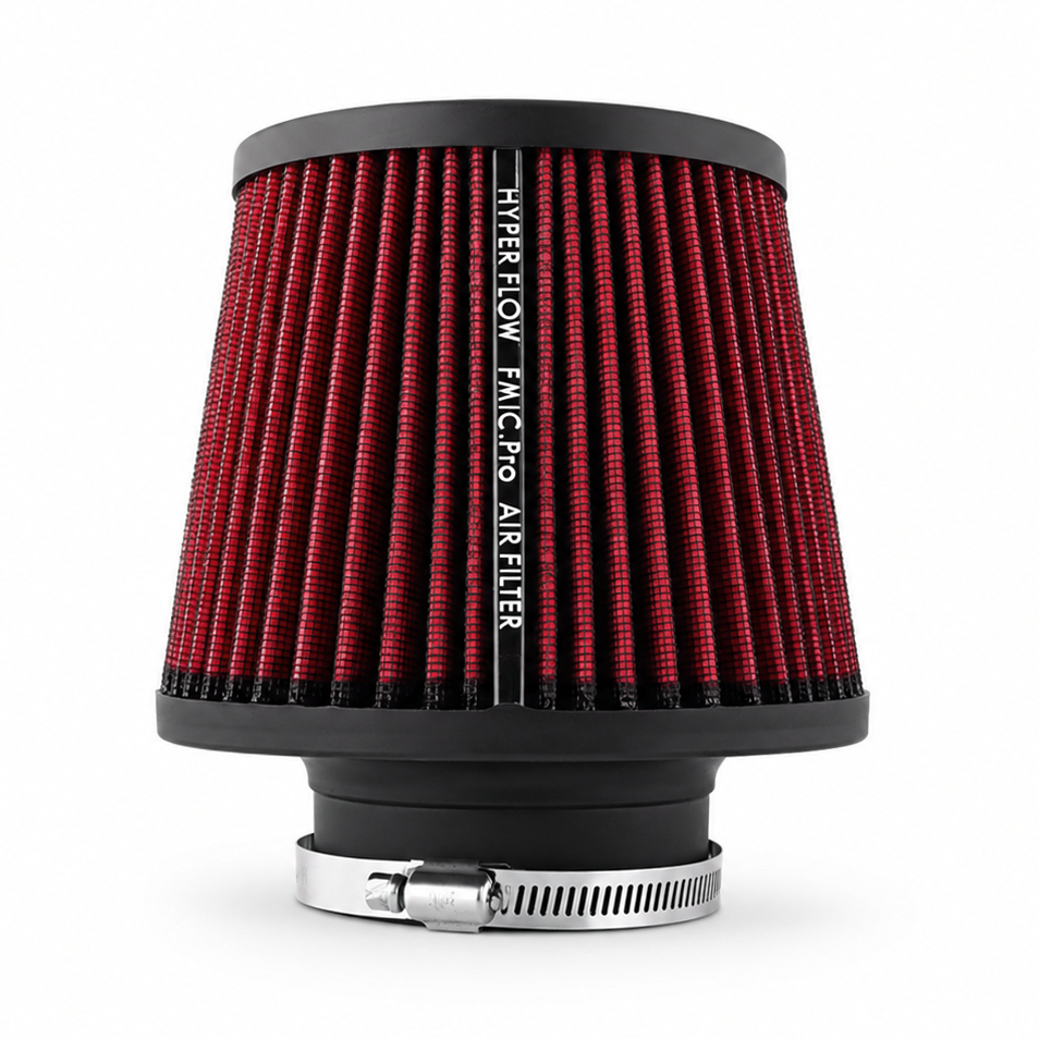 Filtro de aire cónico FMIC.Pro longitud 125 mm diámetro 80 mm rojo