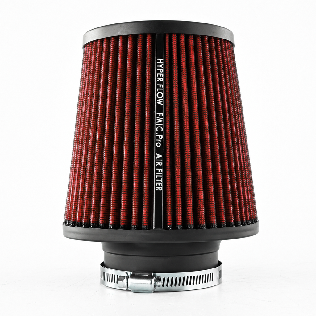 Filtro de aire cónico FMIC.Pro longitud 150 mm diámetro 76 mm rojo