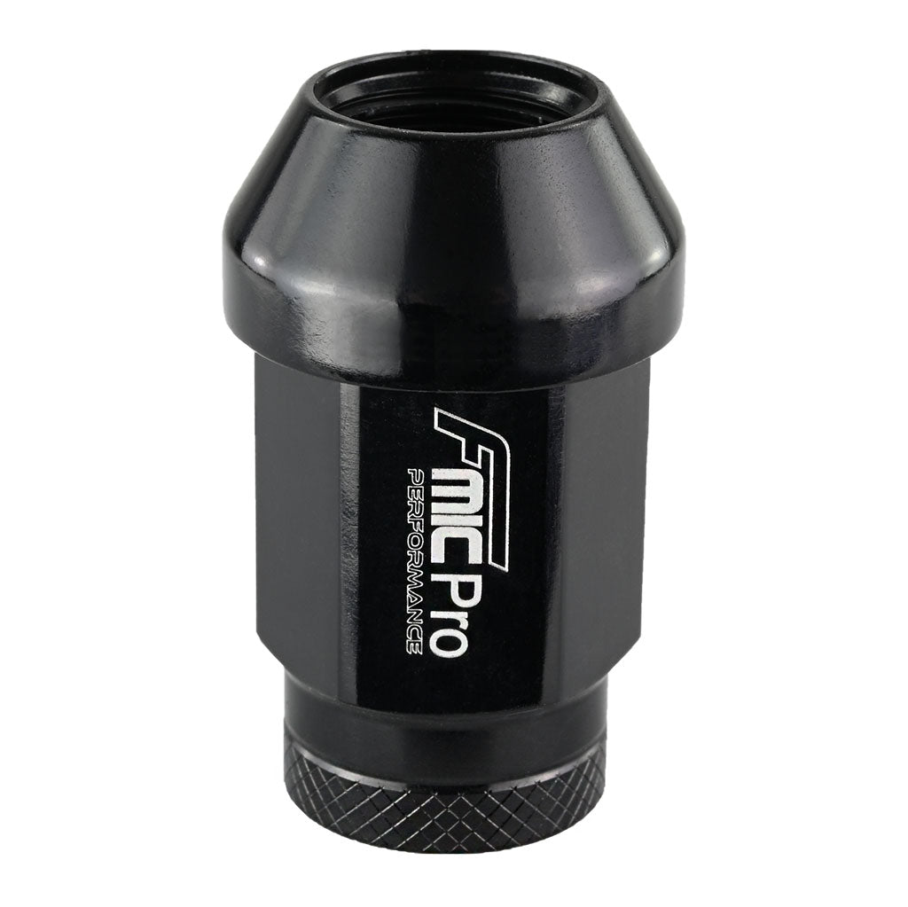 Tuerca de rueda de aluminio forjado FMIC.Pro M14x1,25 negra 1 ud. cónica 7075-T6