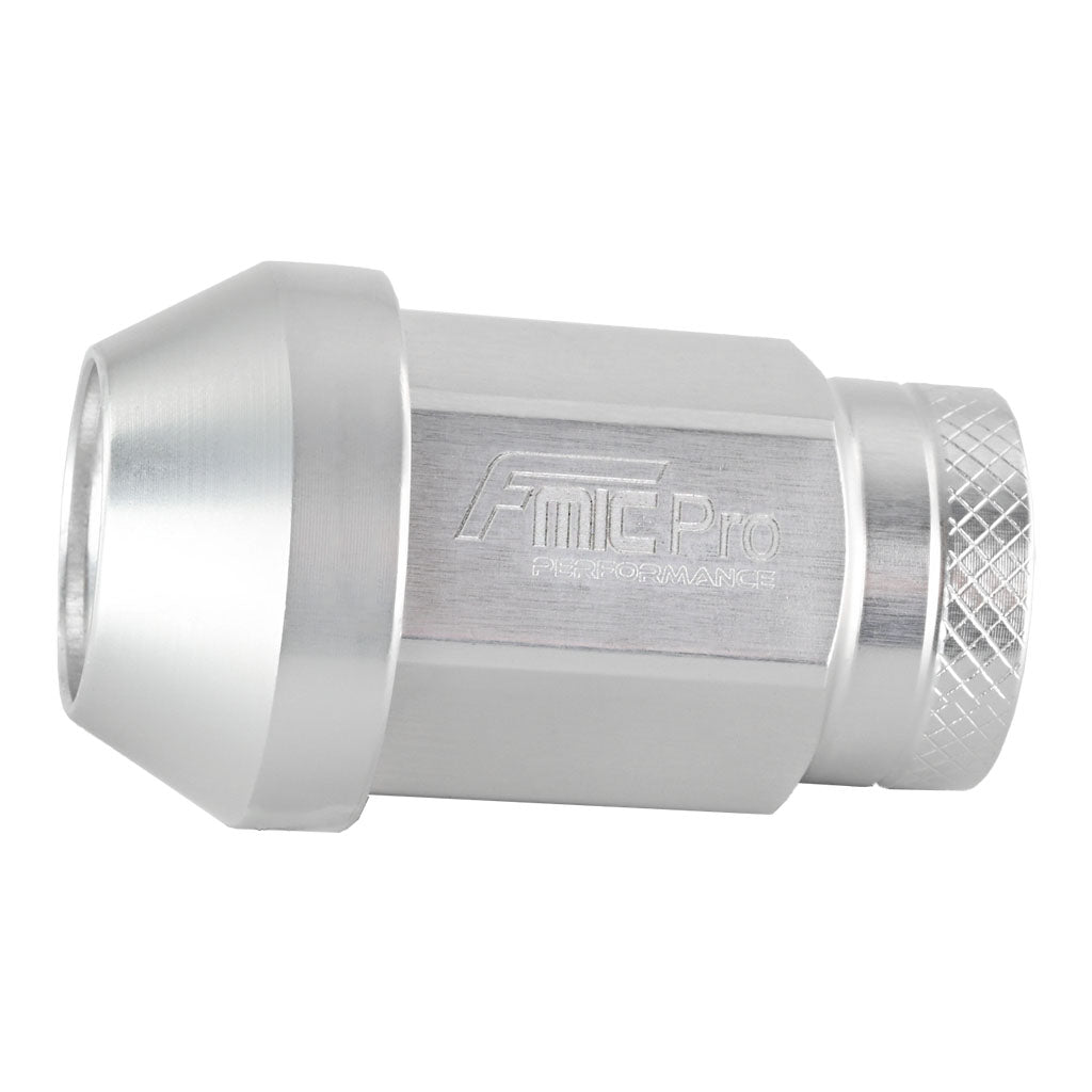 Tuerca de rueda de aluminio forjado FMIC.Pro M12x1,5 plateada 1 ud. cónica 7075-T6