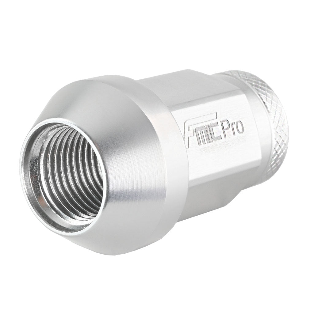 Tuerca de rueda de aluminio forjado FMIC.Pro M12x1,5 plateada 1 ud. cónica 7075-T6