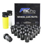 Tuercas de rueda de aluminio FMIC.Pro M14x1.5 negro 20 uds. cónicas