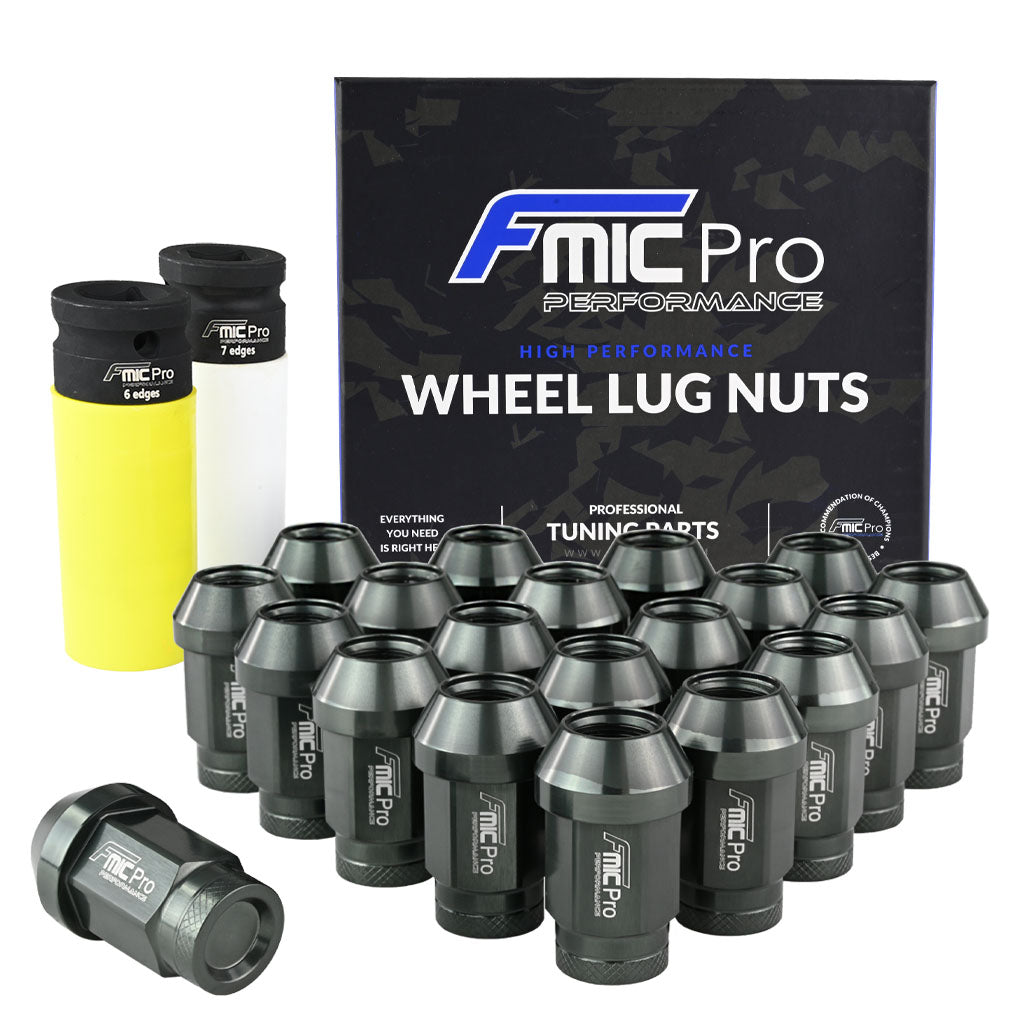 Tuercas de rueda de aluminio FMIC.Pro M14x1.25 gris (gun metal) 20 uds. cónicas